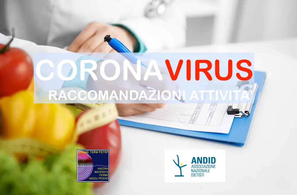 Albo dei Dietisti dell'Ordine TSRM PSTRP AN AP FM MC, in merito all'emergenza sanitaria